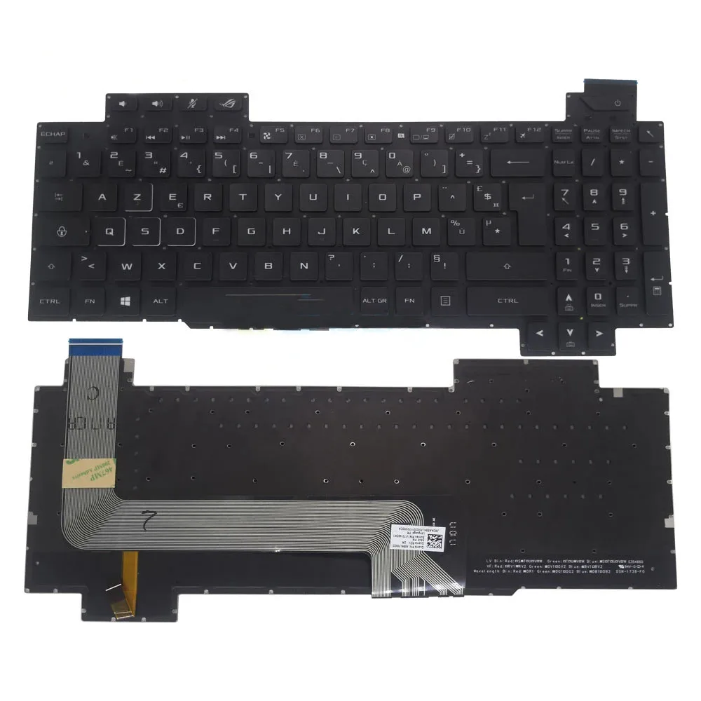 New French German Keyboard For Asus ROG Strix GL503 GL503V GL503VD GL503VS GL503VM GL703V GL703VD GL703VM GL703GE Backlit FR GR