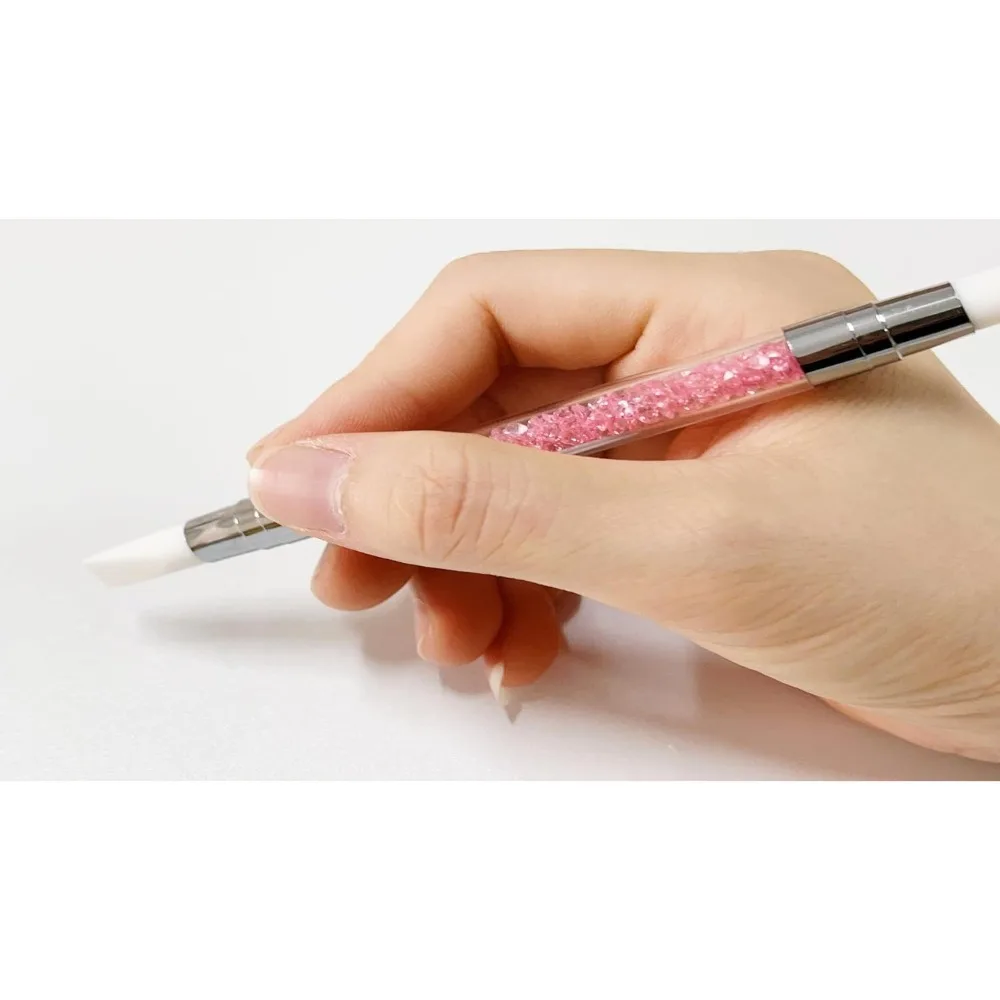 جديد-5 قطع قلم نحت الأظافر - أدوات أظافر سيليكون مزدوجة الأطراف، قلم أكريليك وفرش للراتنج، أدوات تصميم لنحت الرقائق المعدنية