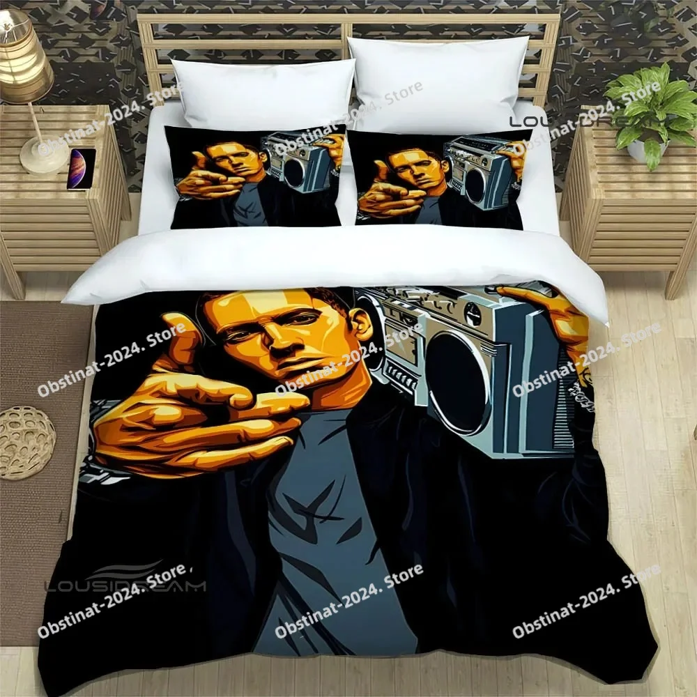 

Eminem hip -hop singer print Bedding Sets exquisite bed supplies set duvet cover comforter set bedding set luxury birthday gift