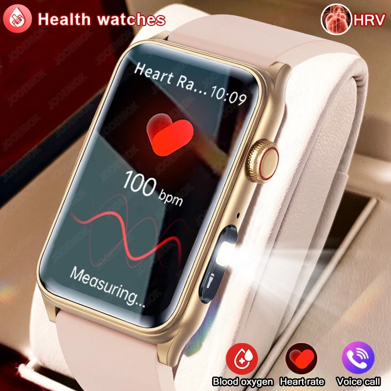 2025 New Health Monitoring Smart Watch Heart Rate Body Temperature Custom Dial Voice Call Fashion Women Smart Watch