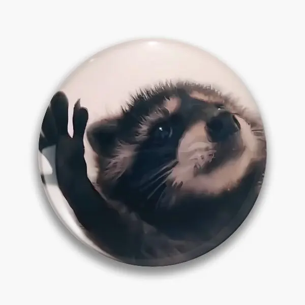 Pedro Raccoon  Soft Button Pin Fashion Cute Creative Collar Badge Jewelry Metal Decor Funny Gift Women Clothes Hat Cartoon Lover