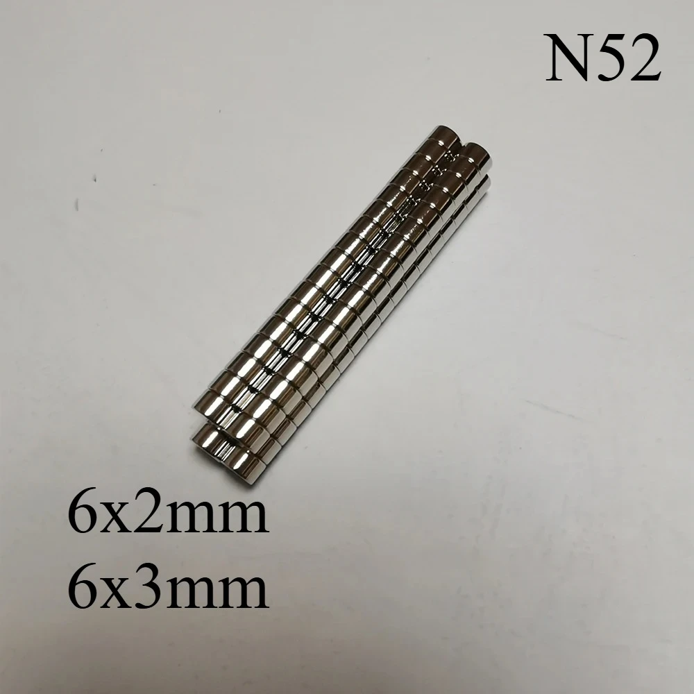 Image of N52 6x2 6x3 6x4 Standardgröße Magnete Runde Neodym-Testmagnete Aimant Kühlschrank-DIY 6*2 6*3 Winzige Leistungsstarke Kühlschrank-DIY-Magnete im Angebot