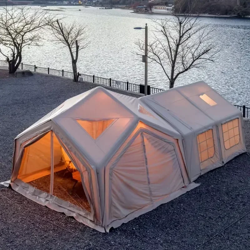 Large Inflatable Air Cube Tent for Outdoor Camping with Winter Insulation and Isolation Spacious, Durable, and Weather-Resistant