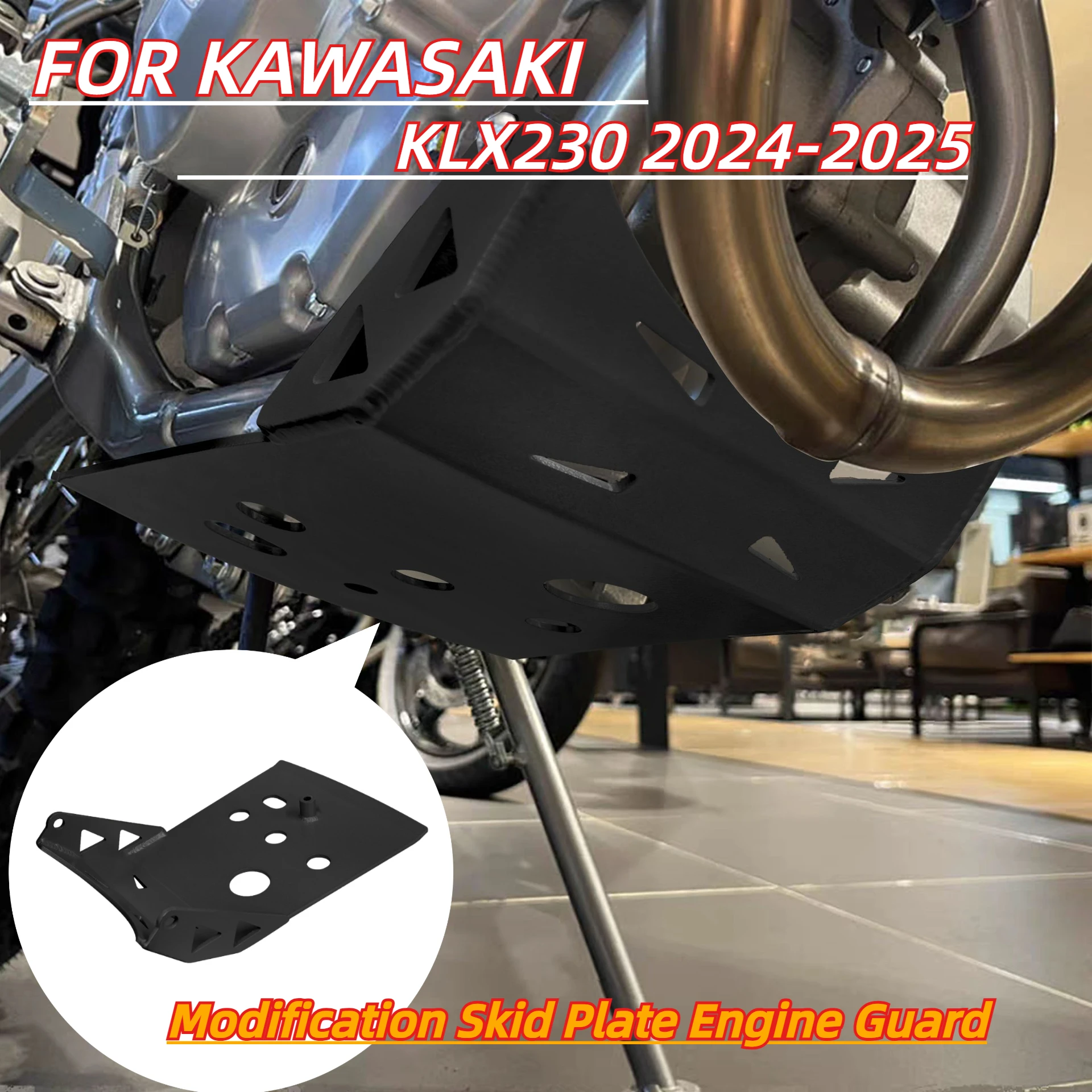 

For KAWASAKI KLX230 KLX 230 2024 2025 Motorcycle Engine Chassis Protective Cover Enduro Motocross Skid Plate Engine Guard