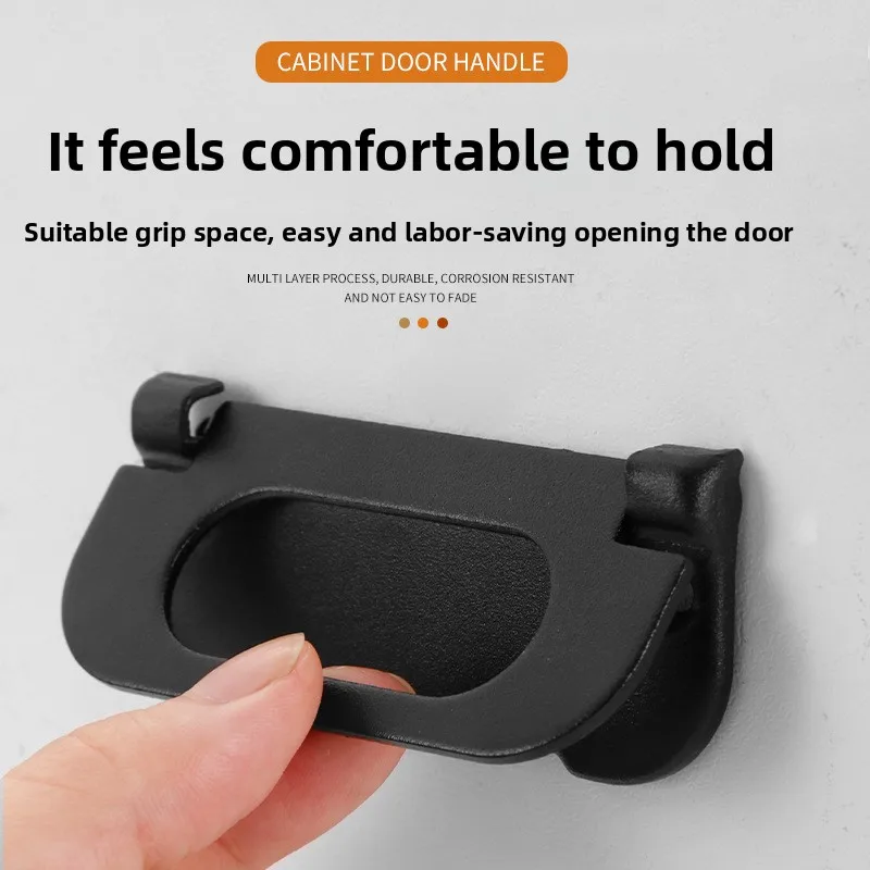 Modern open drawer handle American flip handle secretly buckle furniture hardware accessories