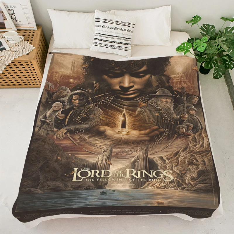 Anime Blanket S-The Lord Of The Ringss King Blanket Microfiber Bedding Warm Winter Blankets Fluffy Soft Blankets Sofa Blankets