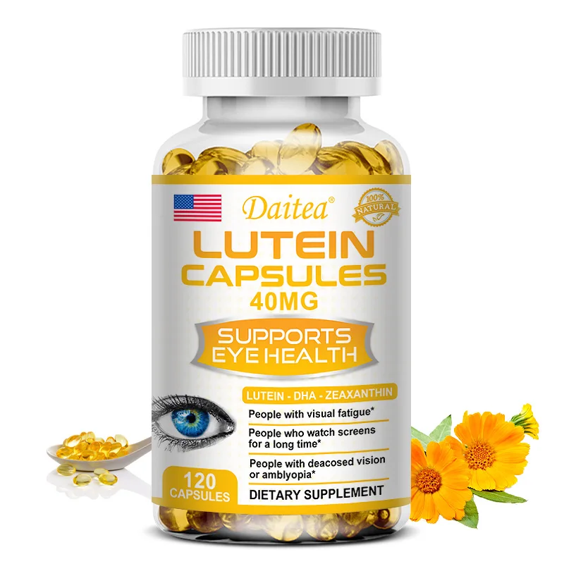 

Daitea Lutein and Zeaxanthin Supplements, 40mg Per Serving, Essential Eye Vitamins & Vision Health Support, 30/60/120 Softgels