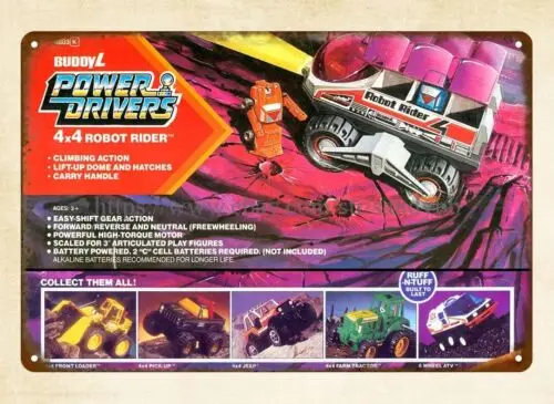 Buddy L 4x4 Robot Rider 1985 old toy ads metal tin sign wall decor plaque