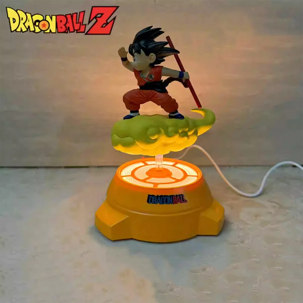 Anime Dragon Ball Figurka Son Goku Night Light Goku Action Figure Turnable Decor Night Lamp Bedroom Atmosphere Toy Boy Xmas Gift