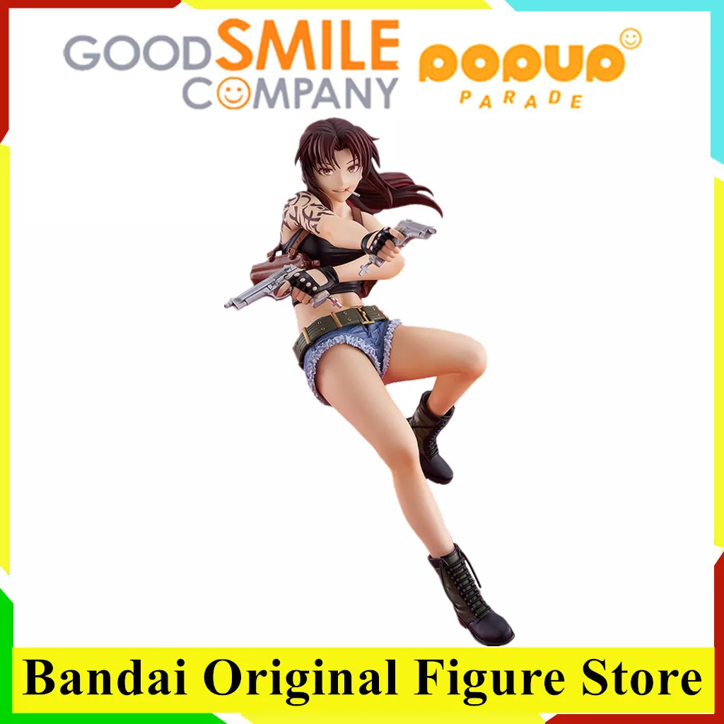 Original Anime Black Lagoon Revy Pop Up Parade tamaño L figuras de acción de juguete PVC modelo colección estatuilla muñeca regalo