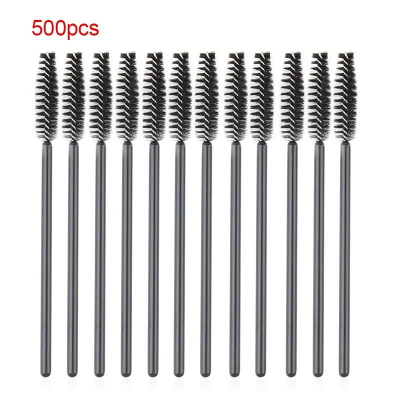 500 Stück neue Make-up Pinsel synthetische Faser Einweg Wimpern Pinsel Mascara Applikator Stick Pinsel Make-up Werkzeuge