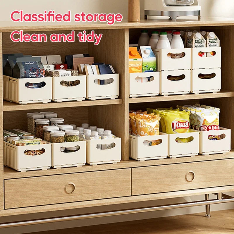 1/2/3PCS Retractable Drawer Organizer Adjustable Cabinet Storage Box Stackable Kitchen Organizers Sorting Storage Box For Home