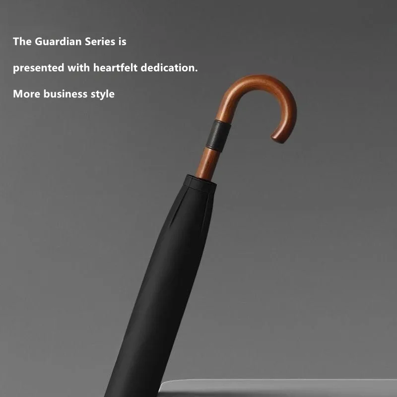 16 Bone Extra-large Hook Handle Umbrella Enlarged and Reinforced Windproof Rainproof Long Handle Mens's Golf Umbrella