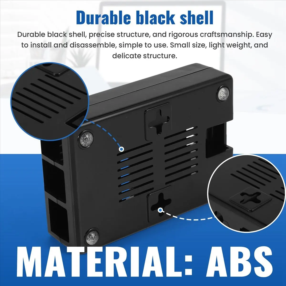 A74U  3 Model B case, Protective Case for 3 Case , 3 Model B NOT Included (Black)