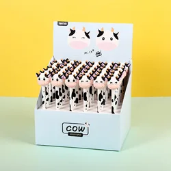 36 pcs/lot Kawaii Milky Cows Press Gel Pen For Writing Cute 0.5mm Black Ink Pen Gift Stationery Office School Supplies