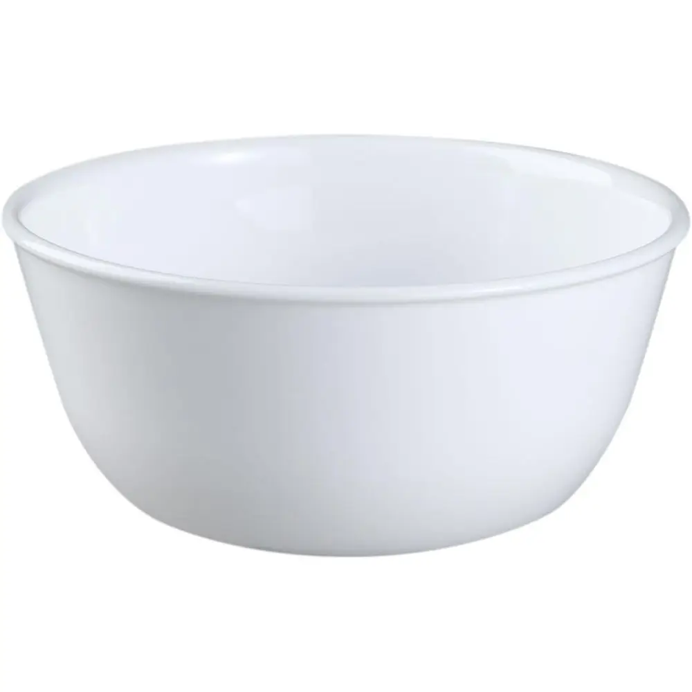 Triple Set of 28 oz Frosted White Vitrelle Glass Bowls - Chip-Resistant, Microwave and Dishwasher Safe for Daily Use