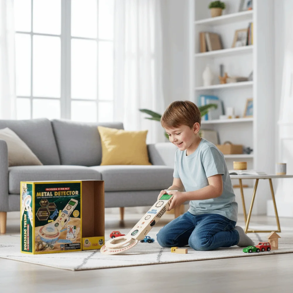 

High Sensitivity Metal Detector Toy 360° Scan Multifunctional Scientific Experiment Set Portable Professional