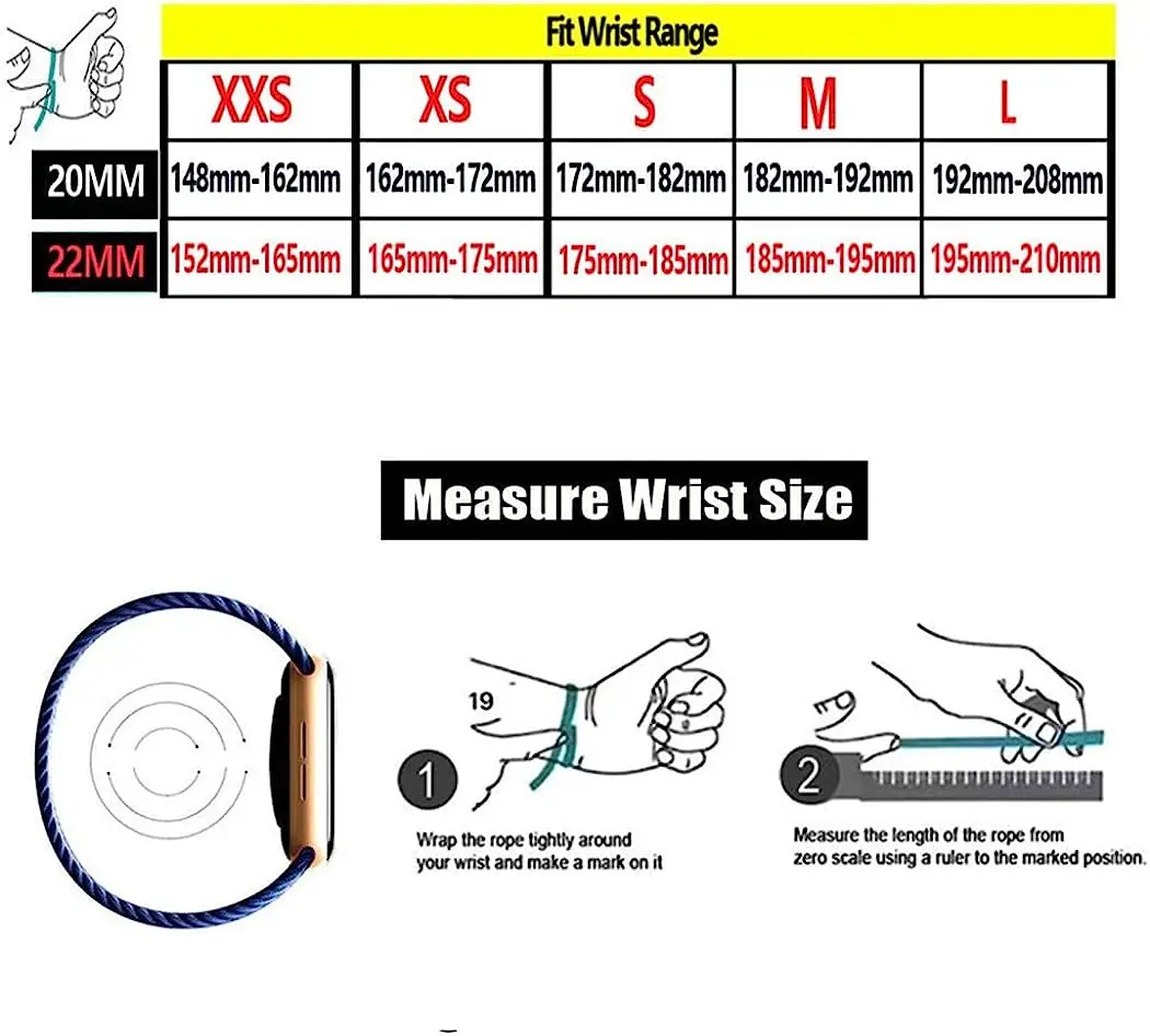 20mm 22mm Nylon Band For Samsung Galaxy Watch 6 3 4 5 Pro Active S3 Braided Solo Loop Bracelet Amazfit Bip/GTS/GTR Huawei Watch image 6