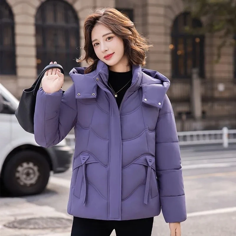 Winter Coat 2026 New Thicken Down cotton Parker Jacket Women's Korean Loose Hooded Student Jackets Women's Short Casual Outwear