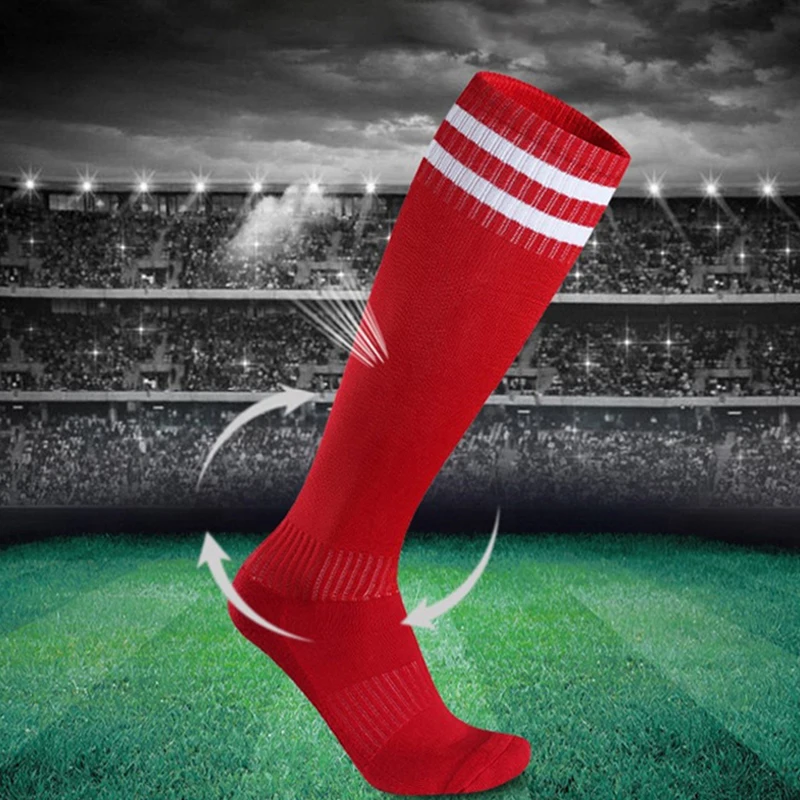 

Mens Football Socks Anti Slip Wear-resistant Professional Sports Socks Child Adult Athletes Over Knee High Tube Soccer Socks