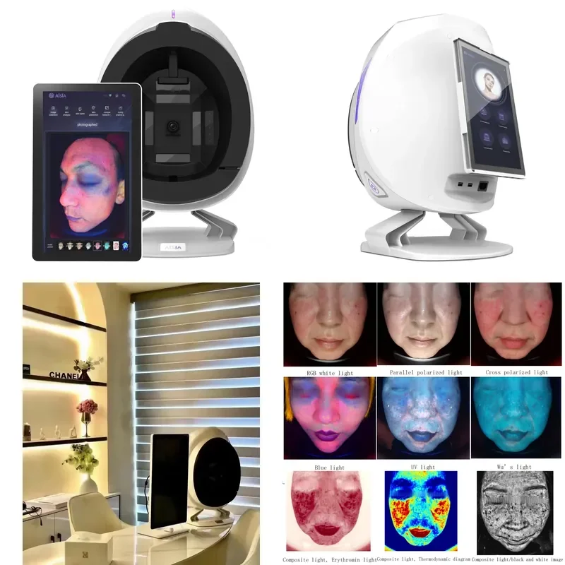 for Super AISIA 3D Mirror High Definition 20MP Skin Analyzer 10.1 Inch Screen Facial Moisture Acne Pigmentation Detection