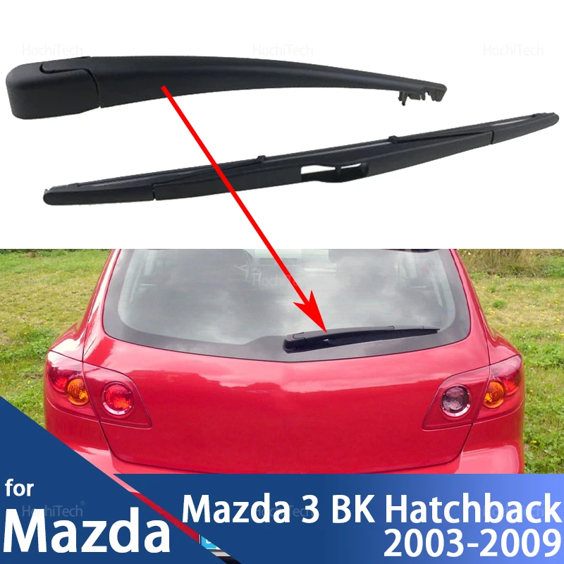 

Для Mazda 3 BK Hatchback 2003-2009 BP4K67421 Автомобильные аксессуары Рычаг заднего двигателя стеклоочистителя с лезвием - прочный корпус из АБС-пластика