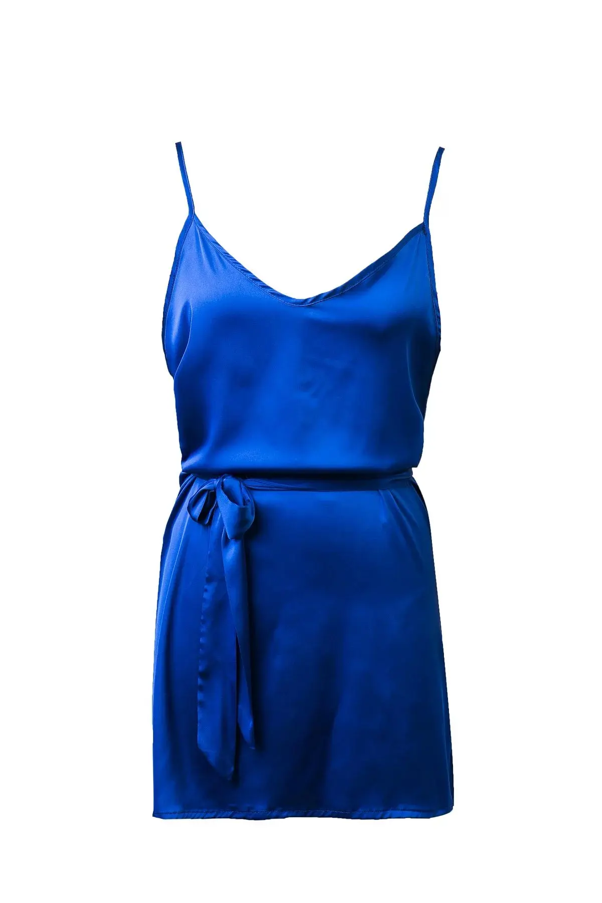 Bella Philosophy summer new women's pure satin ribbon neck balck wine red pink blue cami sleepy dress pajama sexy mini dress