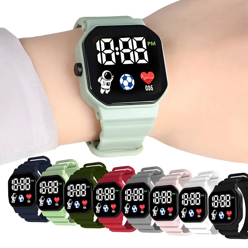 

Children Digital Wristwatch for Boy Girls Simple Sport LED Electronic Watch Silicone Strap Watches Student Children's Watches