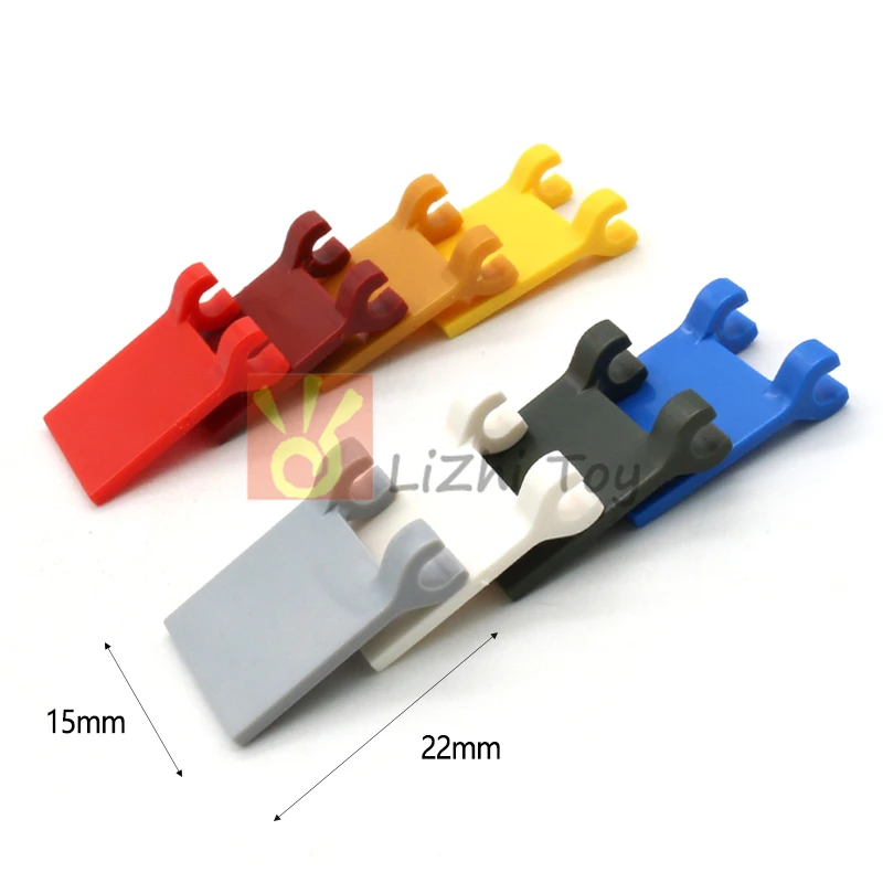 20개 MOC 2335 깃발 2x2 정사각형 블록 부품 벽돌 3957 군사 파티클과 호환 DIY 건설 장난감