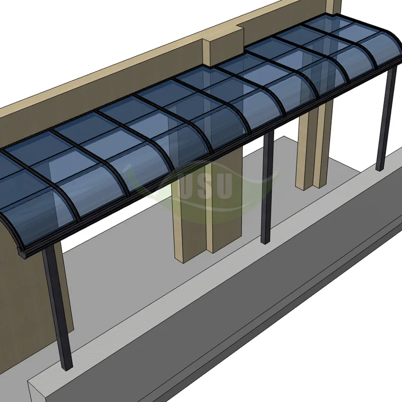 DIY Skylight Awning Double Side Retractable Canopy for Glass Roof Sunshade Outdoor Waterproof Window Shelter Folding Awning