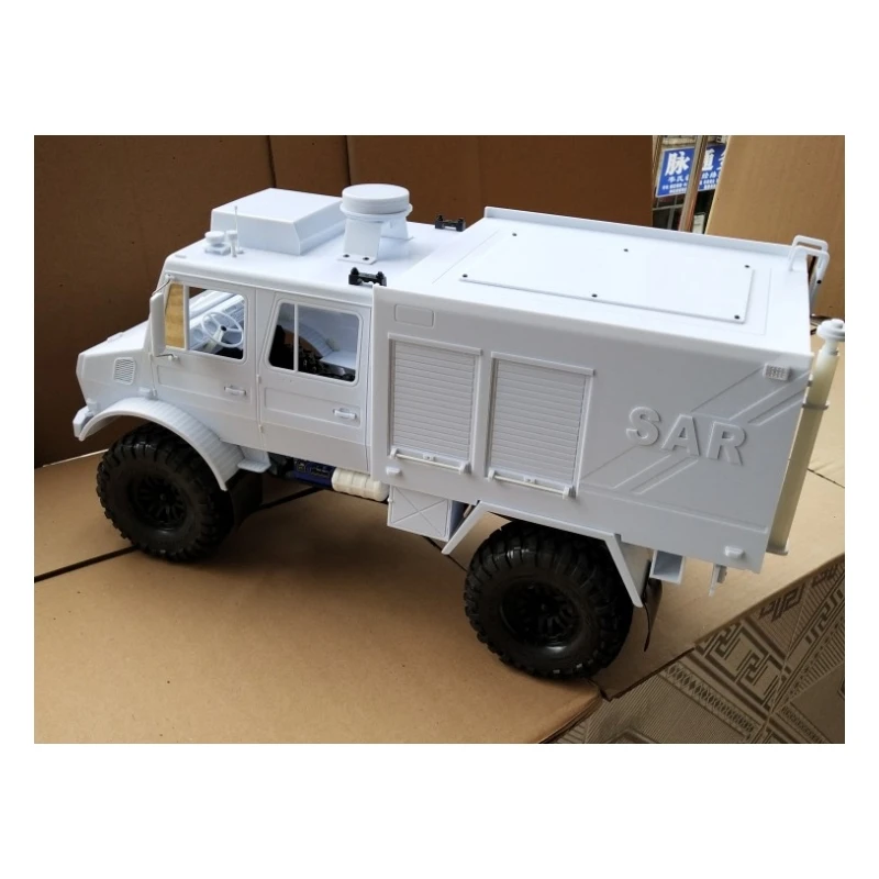 1/10 Unimok Fire Truck Hard Body Off Road Rc Car Toys for TRX4 Chassis 324mm Wheelbase Diy Modification