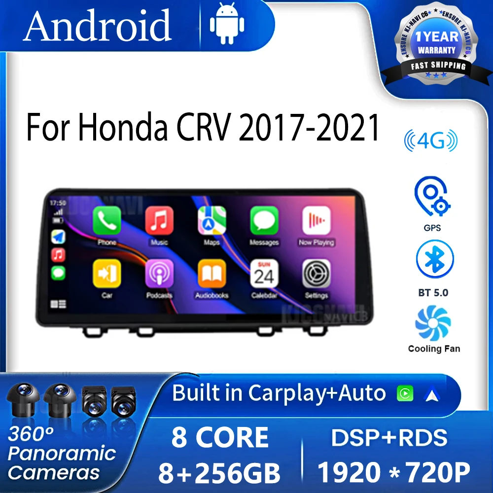 

12.3 Inch Android OS Car Radio GPS Navigation For Honda CRV 2017-2021 Multimedia Video Player Wireless Carplay 4G LTE Host Unit