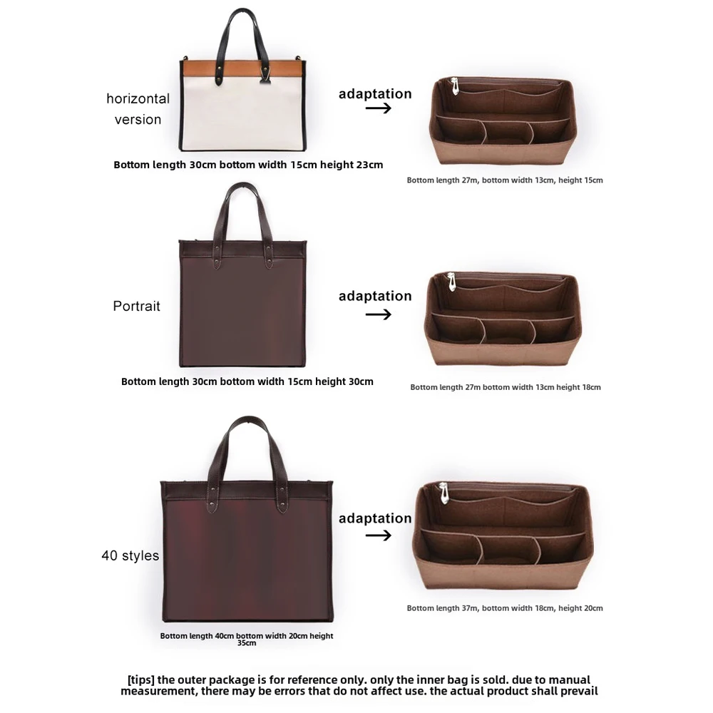 

【Только внутренний органайзер】Вкладыш-органайзер для сумки Coach Field Tote 30, войлочный вкладыш для сумки, органайзер для кошелька, вкладыш для сумок-тоут