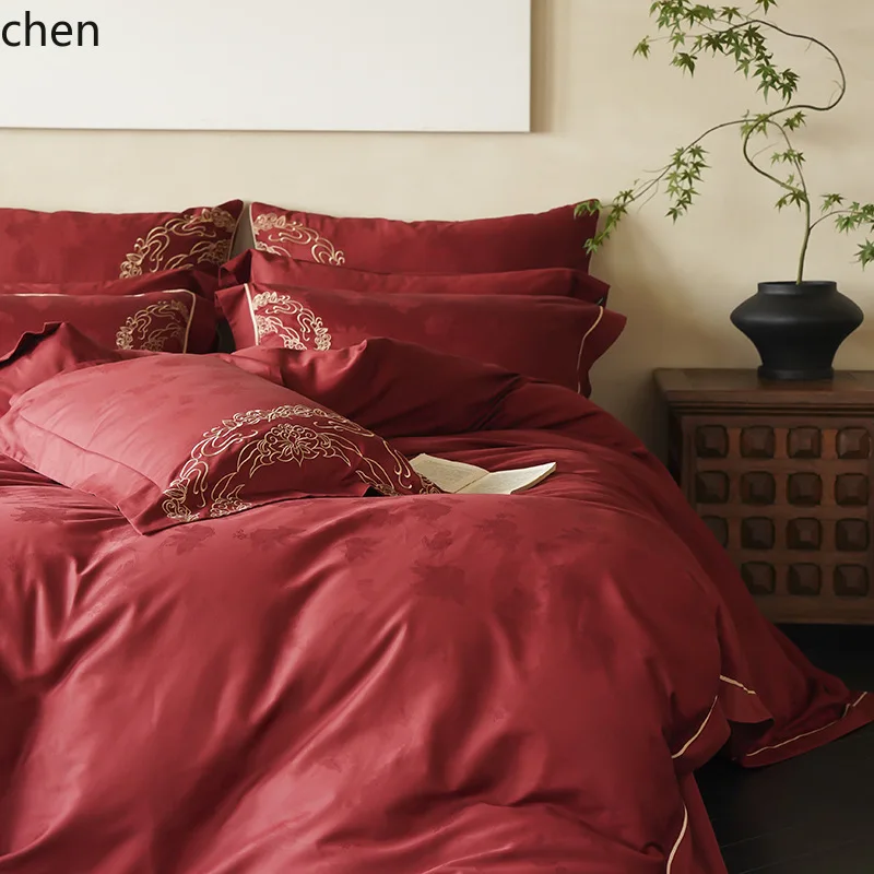 HXL 120-count long-staple cotton wedding four-piece bedding set