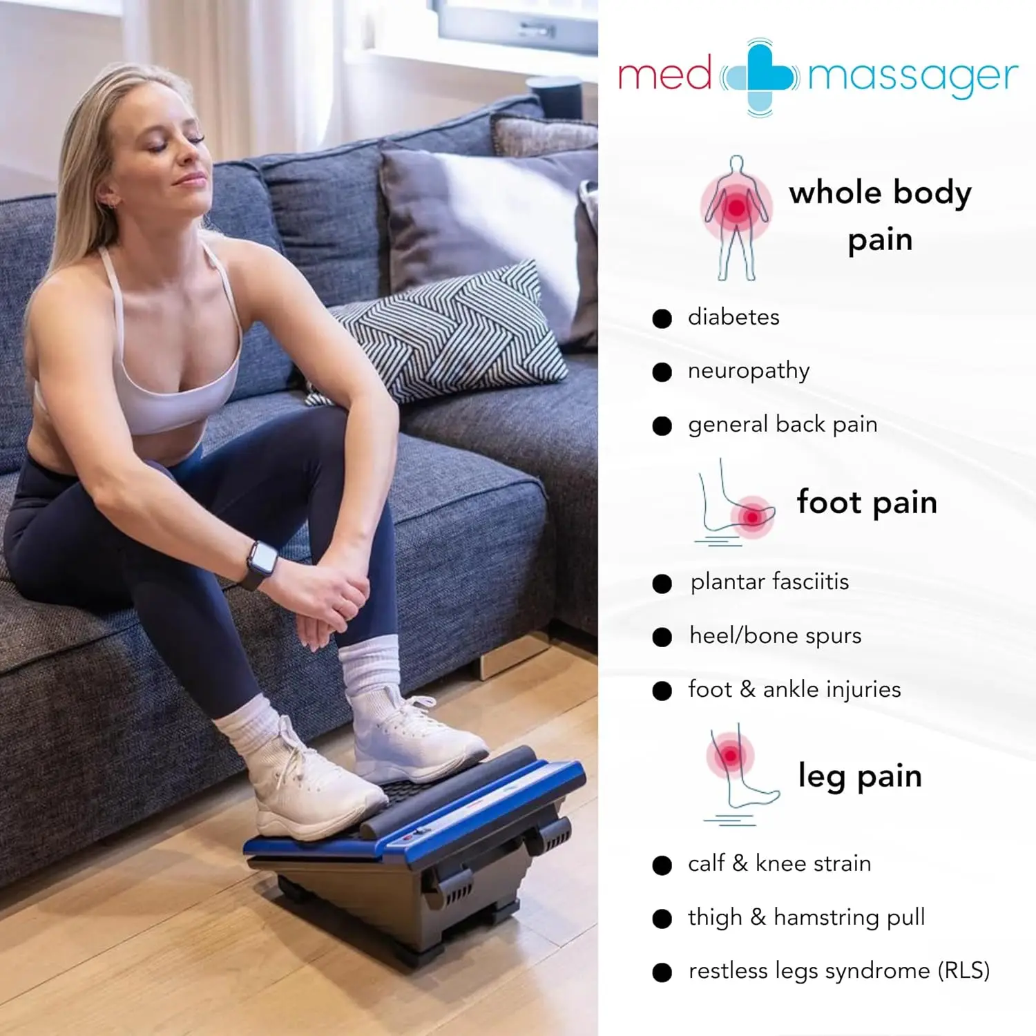 Classic Foot  Deep Tissue Massage Therapy, at-Home Massager, Dual Speed, Portable & Compact, Fast Relief fro