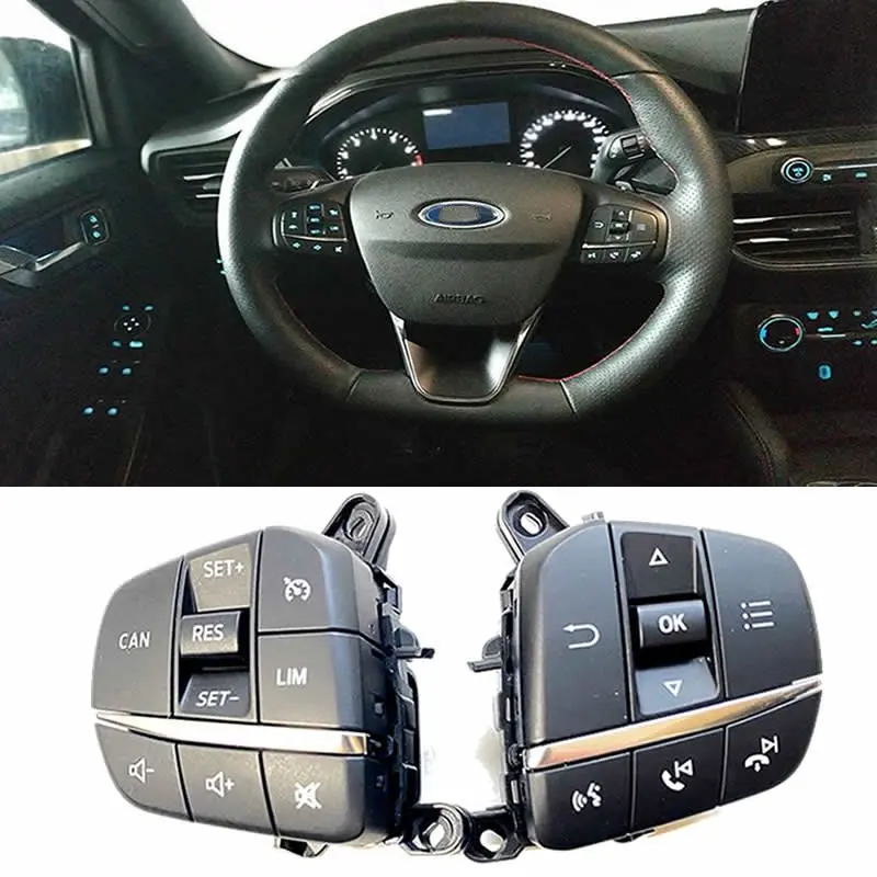 Steering Wheel Button Car Cruise Control Volume Audio Switch Speed Limit Switches For Ford New Focus mk4 2019-2020 Fiesta 2019