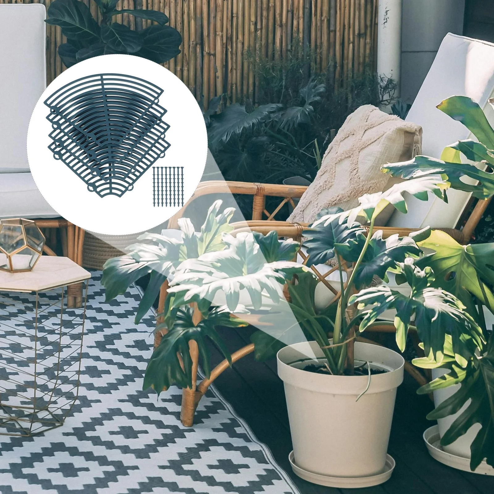 1 مجموعة غطاء وعاء النبات شبكة مستديرة متوسطة للقطط منع الحفر حامي النباتات الداخلية غطاء شبكة الزهرية #6