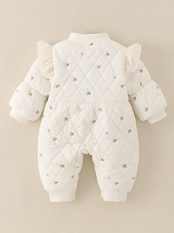 Princ Sle Completo invernale per neonata Tutina in cotone sottile Adorabile abbigliamento caldo da esterno Taglia 3 mesi