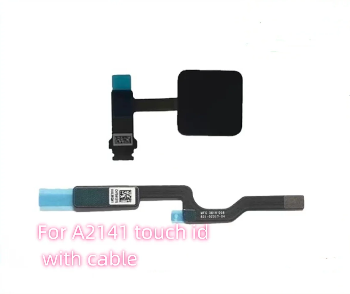 Original A2141 Touch ID Power Button + Cable 2019 821-02428-01 For Macbook Pro 16\