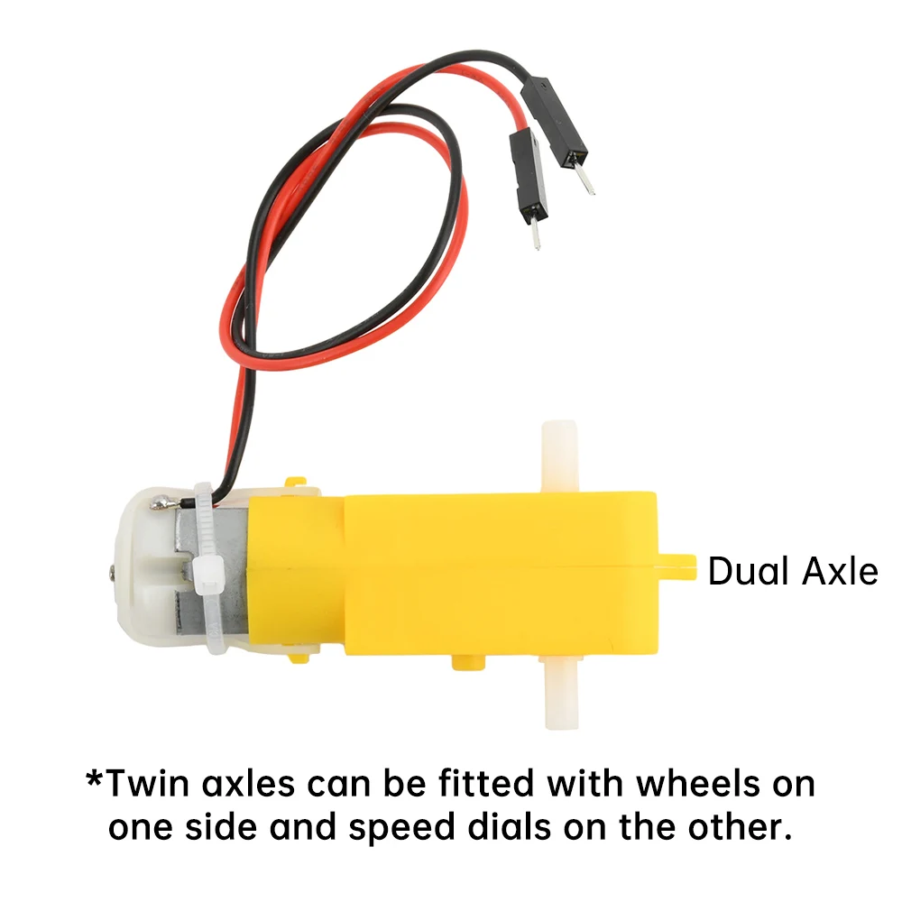 DC 3-6V TT dual-axis gear motor 1:48 reduction motor suitable for Arduino DIY smart car robot driving toy car airplane