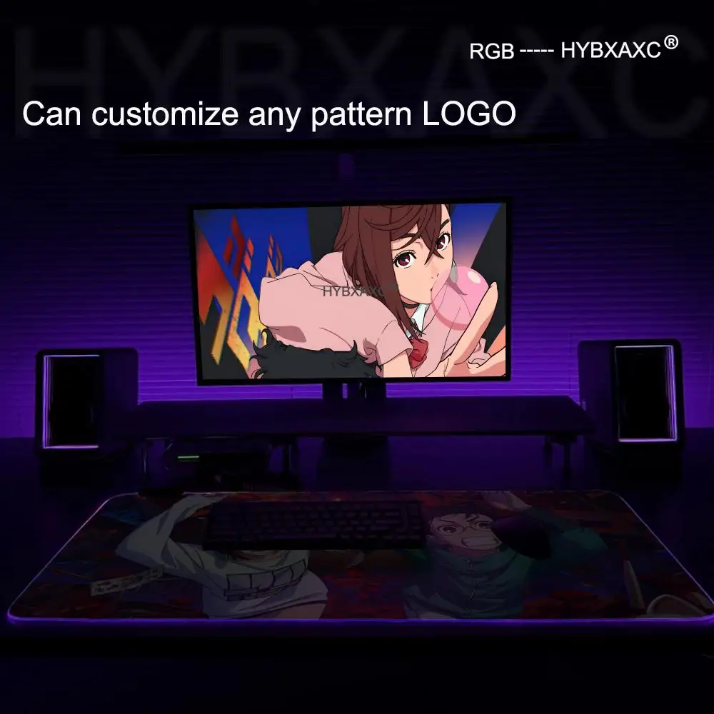 Dandadan Ayase Momo Okarun Takakura Ken Mouse pad Table Mat Gaming RGB XXL Anime Dan da dan Mousepad Keyboard Carpet Desktop Mat