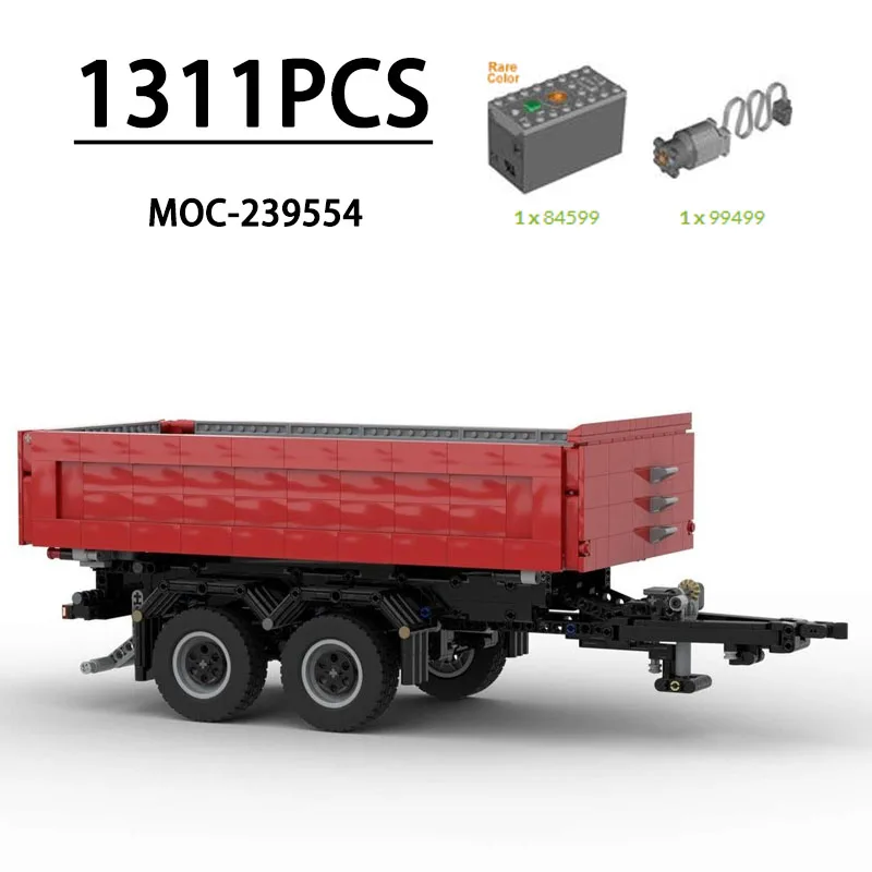 

MOC-239554 Модель самосвала с центральной осью, 1,311 шт., детский подарок на день рождения, Рождество и Новый год
