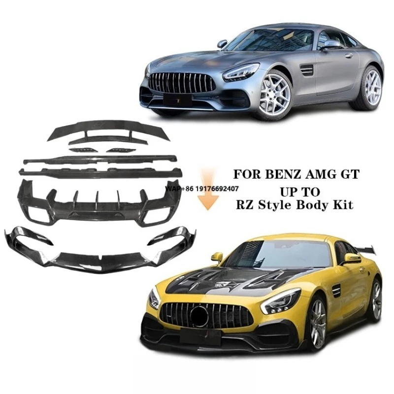 Style Conversion Body Kit for  GT Modified Auto Parts Carbon Fiber Front Lip Rear Diffusers Side Skirts Spoiler