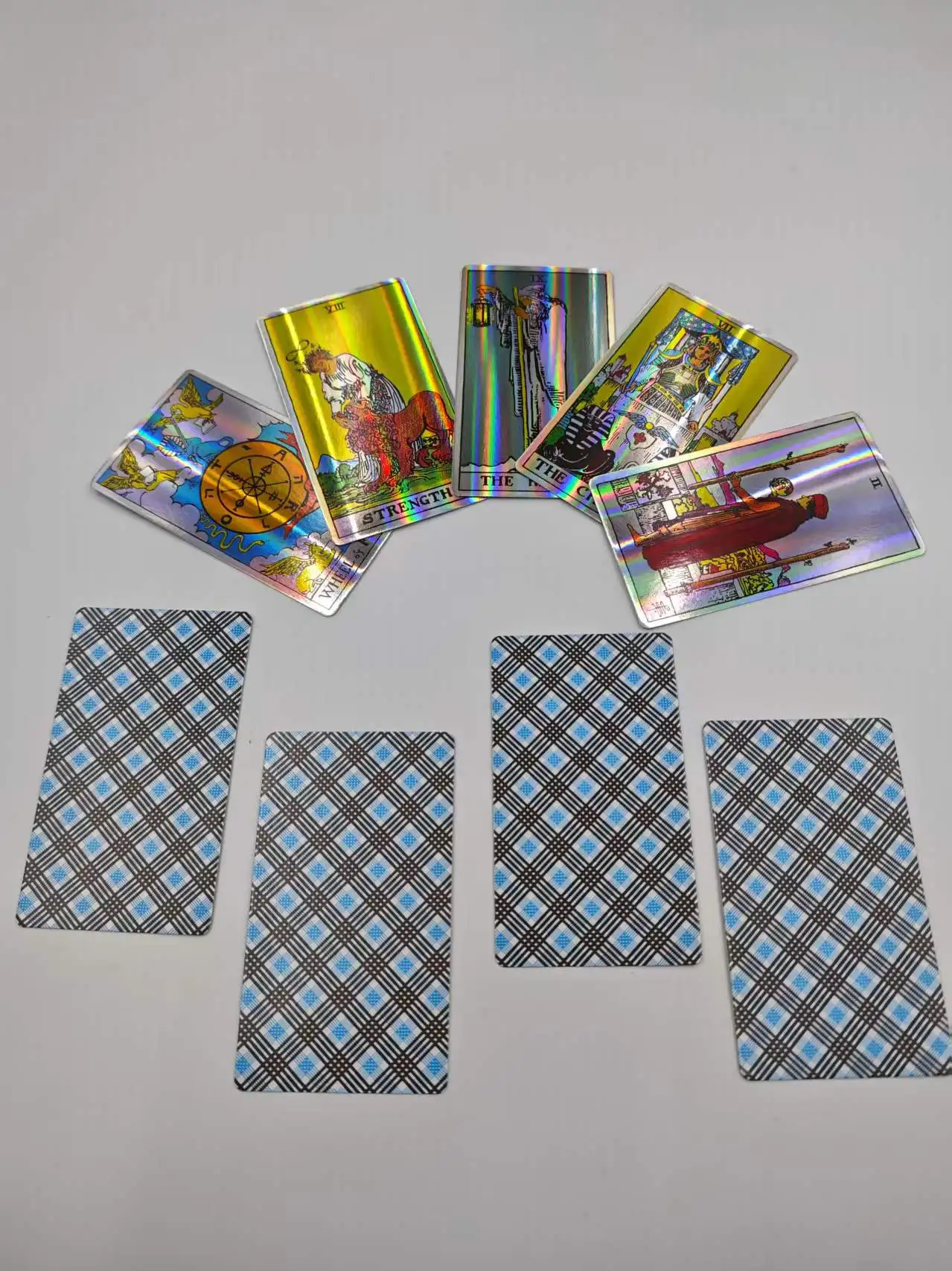 Regenbogen-Tarotkarten-Set, Tarotkarten für Anfänger, Holografisches Tarot-Deck, 78 Stück, Englisch, Für Spirituelles Wachstum – Detail 15