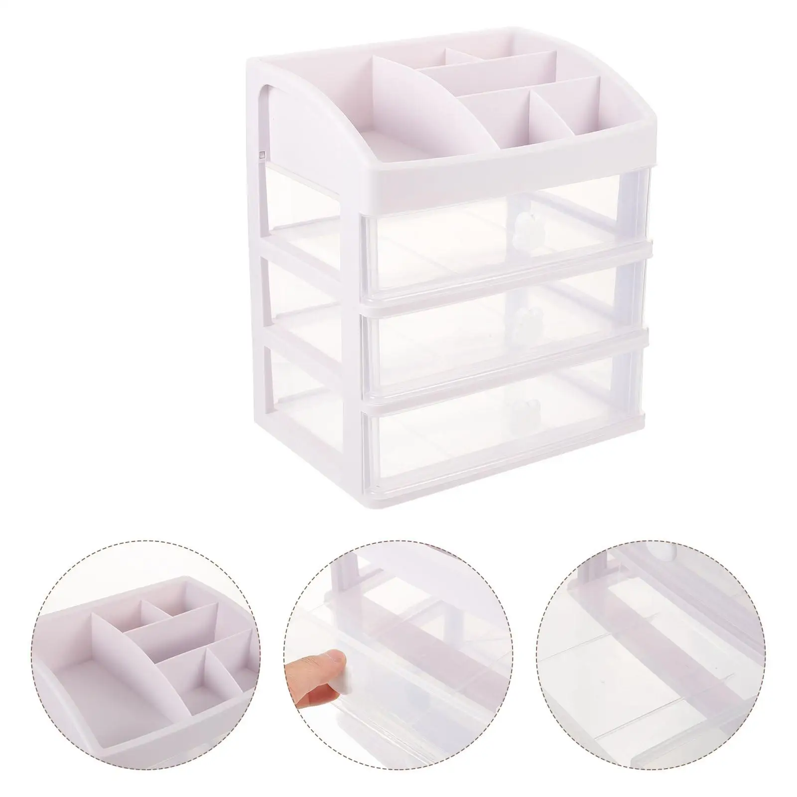 Cartoon Storage Box White 4 Layers Rabbit H ganizer Makeup Case Kawaii Decor Tray Plastic Desktop Drawers