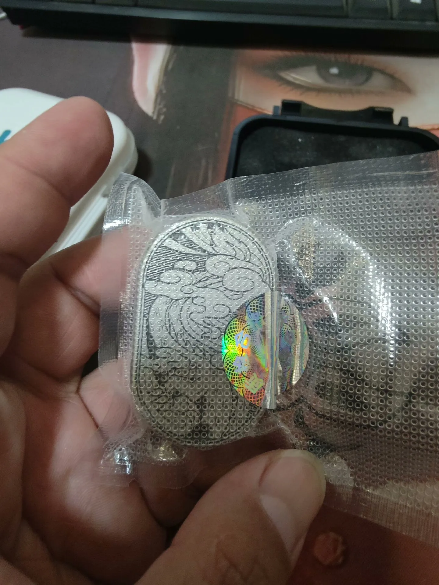 Used EDC [New] New Genuine MOT EDC Silver Titanium Alloy Engraving Year of The Dragon Limited Rhythm