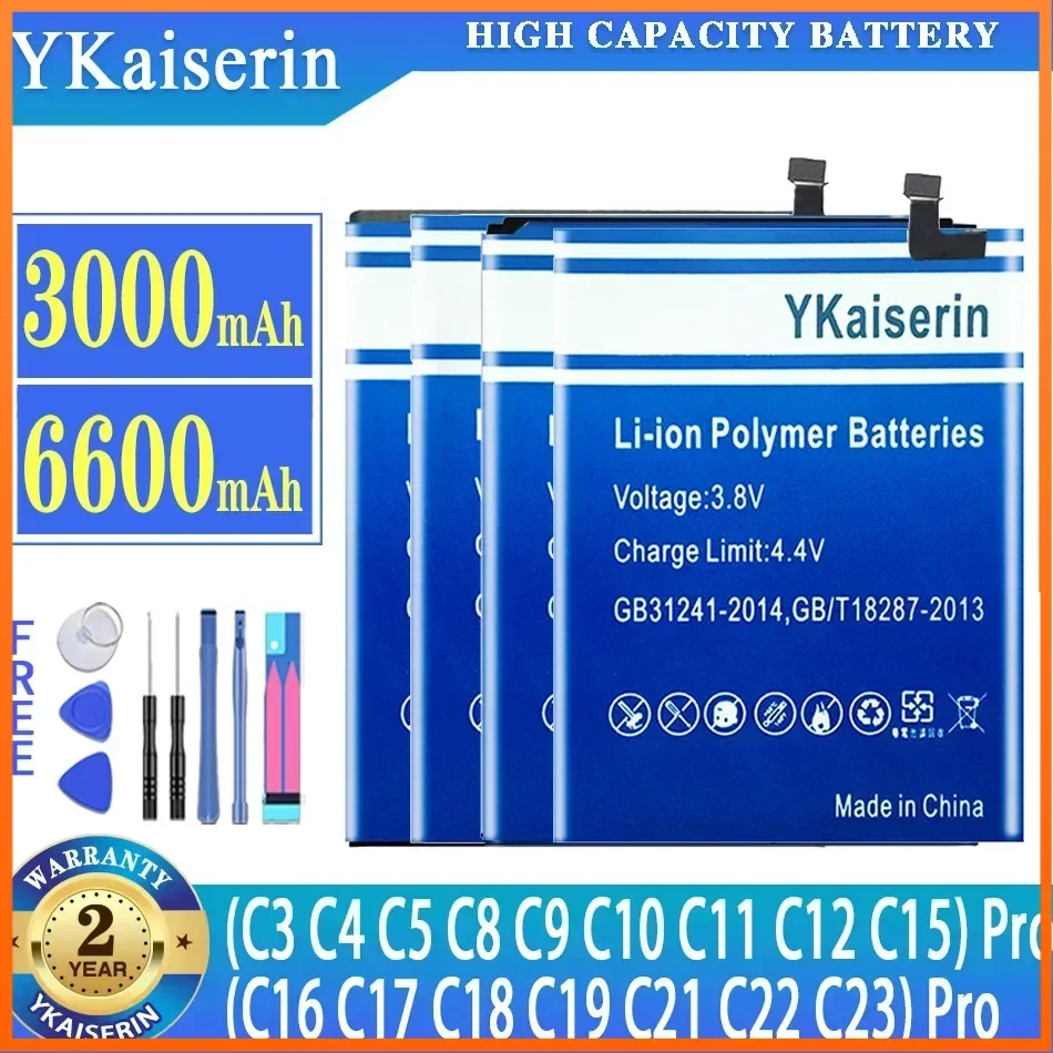 YKaiserin Battery For Oukitel C3 C4 C5 C8 C9 C10 C11 C12 C15 C16 C17 C18 C19 C21 C22 C23 Pro C16Pro C5Pro C12Pro C11Pro C18Pro