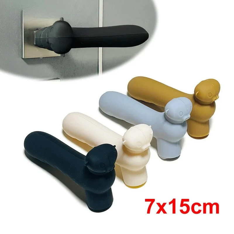 

1pc Anti-collision Silicone Door Knob Cover Static-free Baby Safety Handle Sleeve Bedroom Living Room Wall Protector Covers
