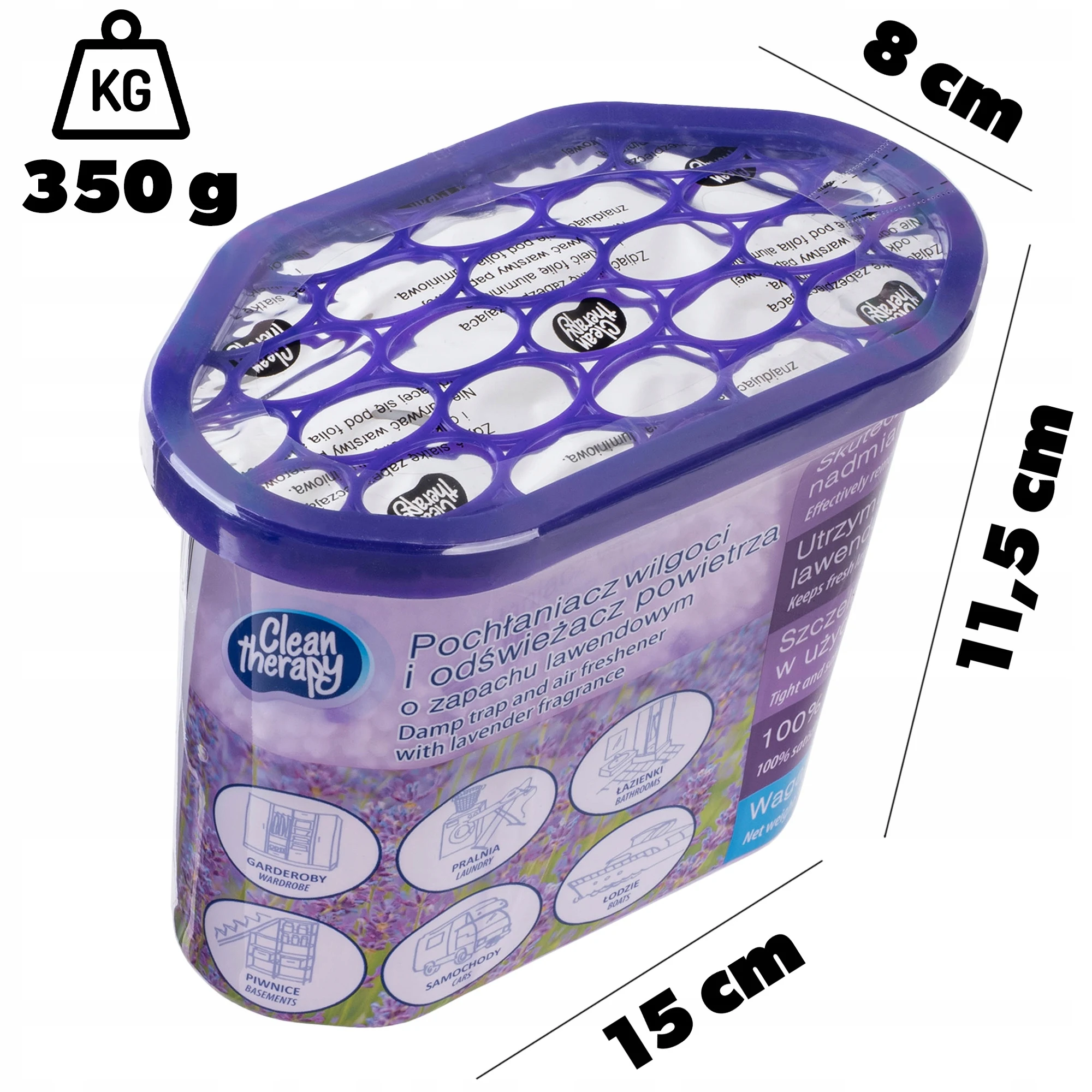 رافي ممتص للرطوبة مزيل رطوبة الهواء منقي اللافندر 300 جرام #3