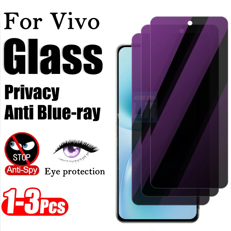 

1-3Pcs Privacy Anti Blue Light Tempered Glass for Vivo S50 S30 Pro mini Screen Protectors for iQOO 15 13 12 11 11s Glass Film